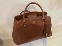 COACH　コーチ　ブラウン　レザートートバッグ