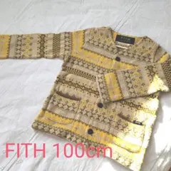 100cmフィスFITHノルディックカーディガン　イエローベージュのサムネイル