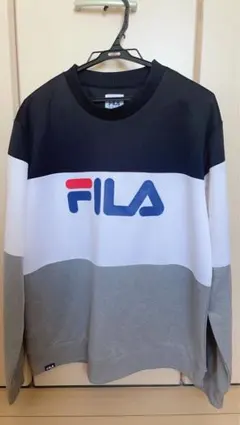 古着　FILA トレーナー ブラック/ホワイト/グレー