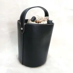 【TOPKAPI EFOLE】トプカピ キャンバス巾着付き バケットバッグ　黒