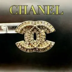 美品✨　CHANEL　香奈兒　耳環　水鑽　金色　1856