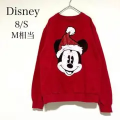 90S Disney 裏起毛トレーナー ミッキーマウス クリスマス レトロ