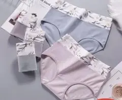 花柄Lサイズレディースショーツ下着高通気性と伸縮性 4枚セット