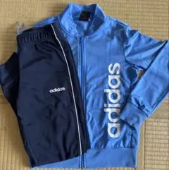 adidas ジャージセット 150cm 青/黒