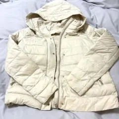 mimimi 様　ZARA 美品 ダウン中綿ジャケット フード付き クリーム色