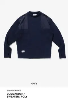 WTAPS COMMANDER / SWEATER / POLY NAVY