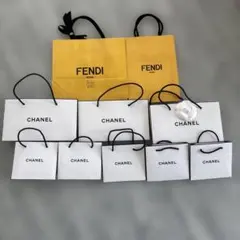 FENDIショップ袋　CHANELショップ袋　まとめ売り