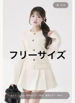 ダーリッチ Darich ボックスプリーツツイードミニワンピース フリー