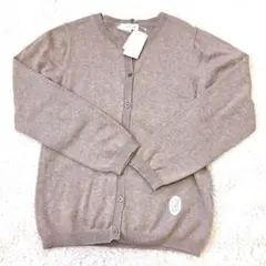 SM2 ブラウン ニットカーディガン 刺繍ロゴ付き　✢新品未使用