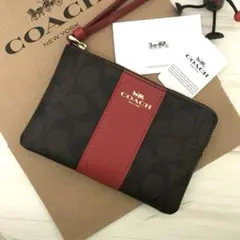 新品 COACH コーチ ポーチ タバコケース トゥルーレッド