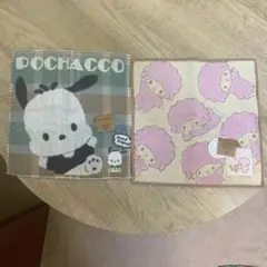ポチャッコ・マイスウィートピアノタオルハンカチ2枚セット　新品