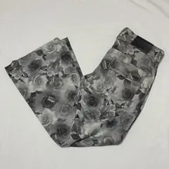 Tornadomart モノクロ花柄 ブーツカットパンツ グランジ アーカイブのサムネイル
