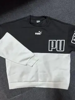 PUMA ブラック ホワイト スウェット