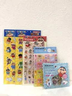 セリア　クレヨンしんちゃん　シールがいっぱい　タイルシール　おはじきシール