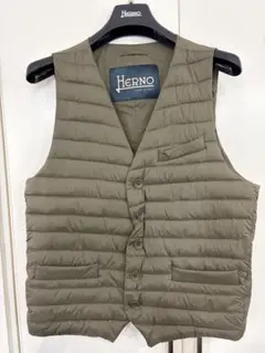 HERNO 春夏インナーダウンベスト カーキのサムネイル