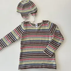 プチバトー ニット　セーターと帽子セット