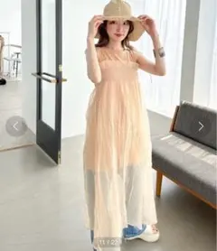 【Kastane】「新品未使用タグ付き」シアーシャーリングワンピースSET