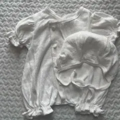 【monbebe】アイレット スノーグローリー ロンパース、ボンネット