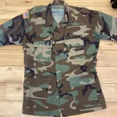 90s U.S.ARMY BDUジャケット ウッドランド パッチ付 L-L