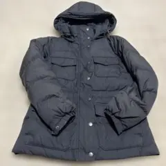 【UNIQLO】フード付き ブラック ダウンジャケット