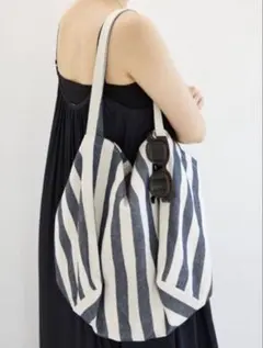 ドゥーズィエムクラス Stripe tote ストライプ トート ネイビーのサムネイル
