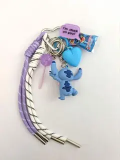 じゃらじゃらキーホルダー　バッグチャーム　キーチャーム　パラコード　スティッチ