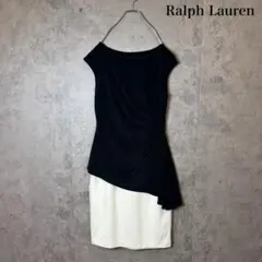 RALPH LAUREN ノースリーブ ペプラム ワンピース N3929