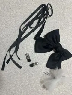 ヘアアクセサリー　セット　リボン　クリップ　ヘアゴム