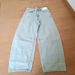 GU バレルレッグジーンズ Lサイズ 標準丈 デニムパンツ