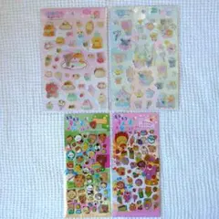 ゆめかわBigシール2　キラキラキューティーシール　ぷくぷくシール4枚セット