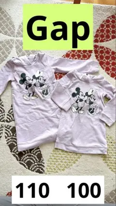 ミッキー ミニー フード付きワンピース 100cm