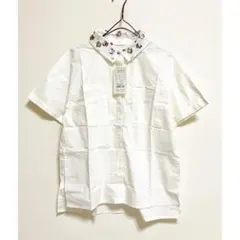 merry jenny 新品 ホワイト floralスパンコールカラーシャツのサムネイル