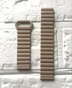 スマートウォッチ付け替えバンド　シリコン製　幅20mm ベージュ×ライトグレー