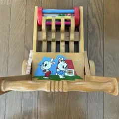 幼児 手押し車 木製 ベビー ハンドカー カタカタ 昭和レトロ レア