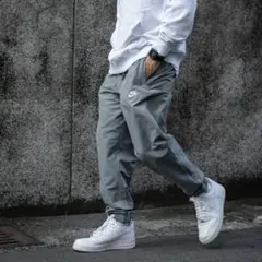 M 新品 ナイキ ウーブンパンツ メンズ カフ ジョガー グレー