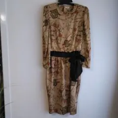 CITYRALPH 花柄 長袖ワンピース