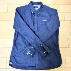 マックハウス　デニム柄　シャツ　春服　L size 長袖のサムネイル