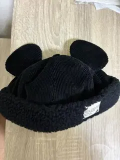 東京ディズニーリゾート　ミッキーマウス　ボアキャップ　ファンキャップ　黒58cm