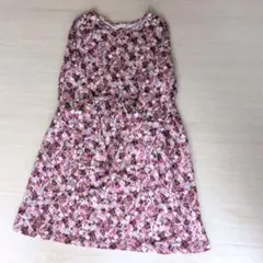 H&M 長袖ワンピース 花柄 ピンク 130
