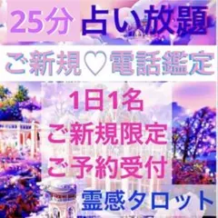 ご新規25分⭐️20時まで☆電話鑑定♡霊感タロット占い放題❣️