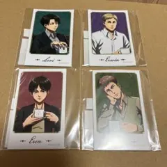 くじメイト　進撃の巨人　イラストカード　2枚セット　4種セット