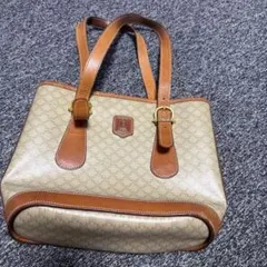 ベージュ/ブラウン トートバッグ 合成皮革