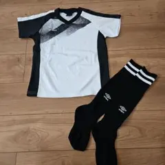 キッズUmbro サッカーウェアセット ホワイト/ブラック