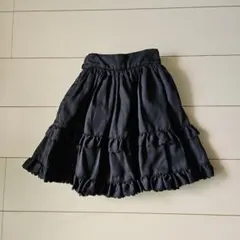 黒 リボン付きフリルスカート 120　セレモニー用