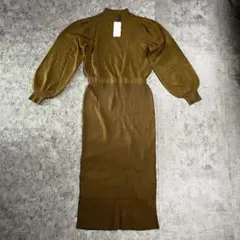 moussy 未使用長袖ニットワンピース　ボリューム袖