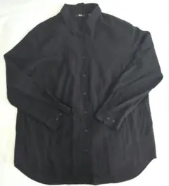 美品✴UNIQLO イージーケア レーヨン ブラック シャツ XL