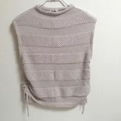 Laa Fashion レディースニットベスト 薄ピンク M