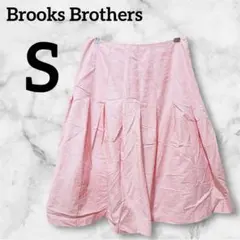 Brooks Brothers フレアスカート【S】4 ピンク　ストライプ　美品