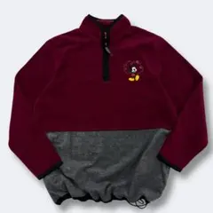 f*g様 【は】90’s〜00s ビンテージ ミッキー ハーフジップフリースジャ