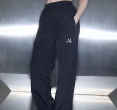 MUCENT（ムセント） ポリナイロン ワイドパンツ ブラック